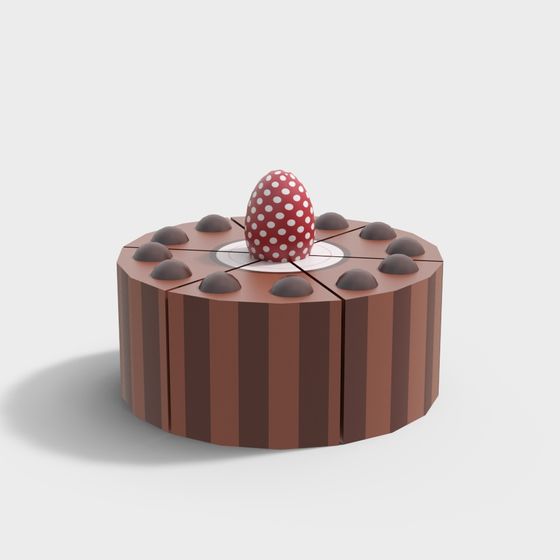 Delicious Low-Poly Cake 3D model