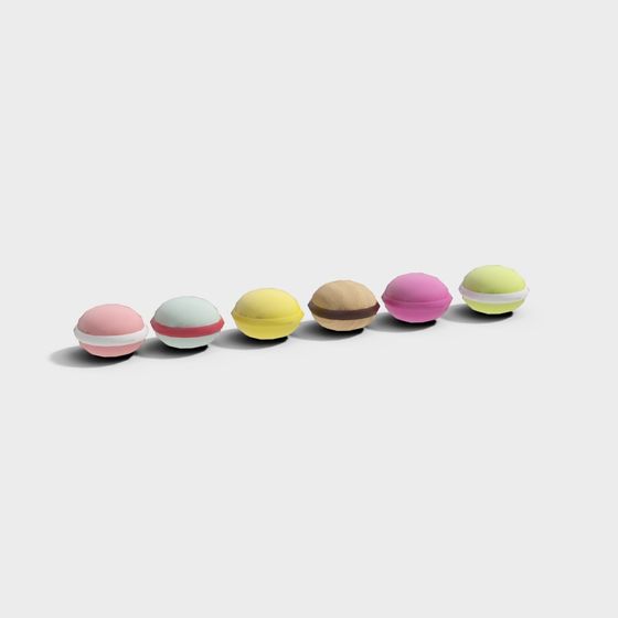 Colorful Macaron 3D Model for Creative Projects