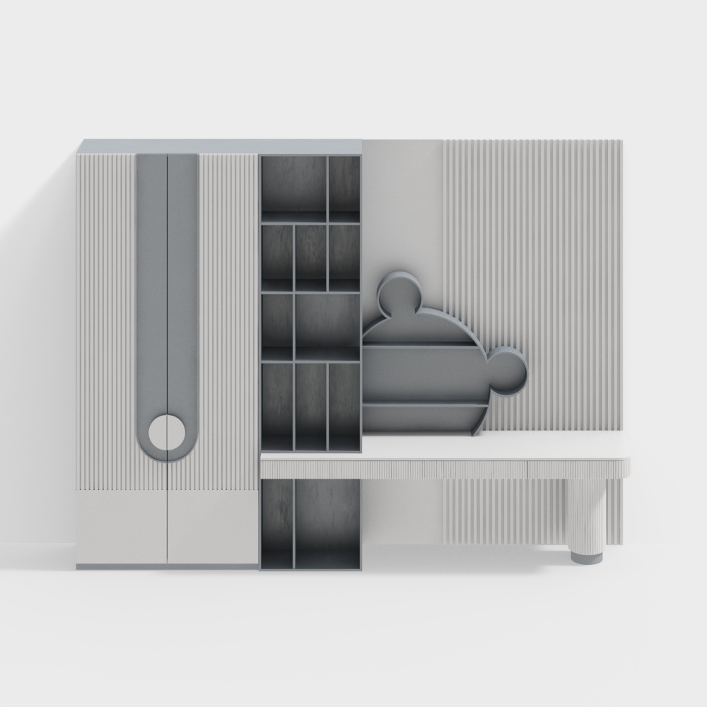 Bureau et armoire modernes pour enfants