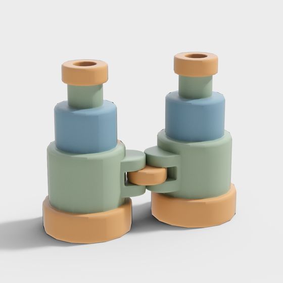 Stylish Geometric 3D Model for Design and Games