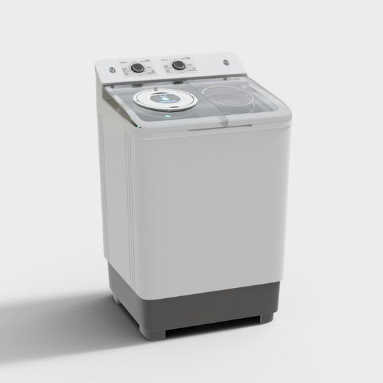 Minimalist Washing Machine 3D model for Modern Homes