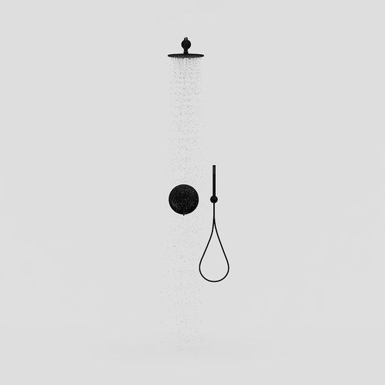 Duschkopf mit Wasserfluss