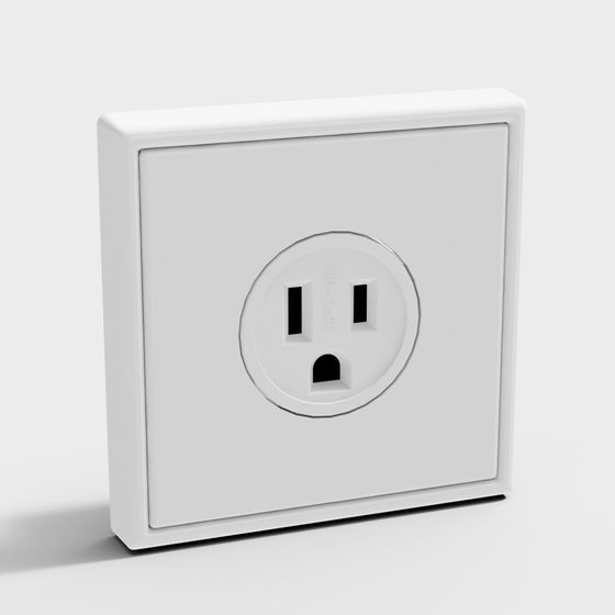 Minimalist Low Polygon Socket 3D model