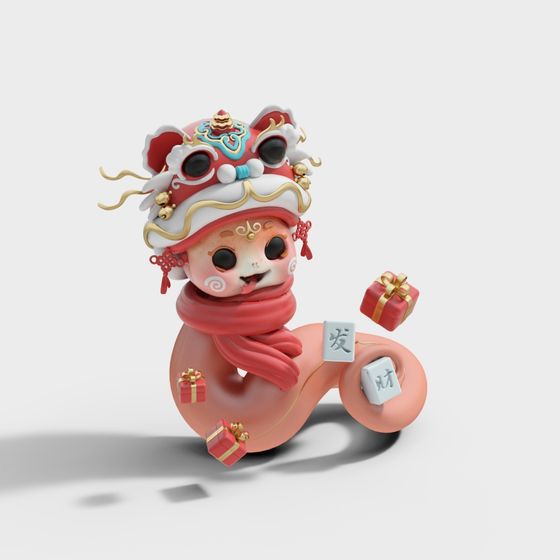 Lucky Chinese New Year Mascot 3D model
