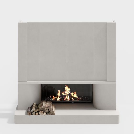 Modern Embedded Fireplace