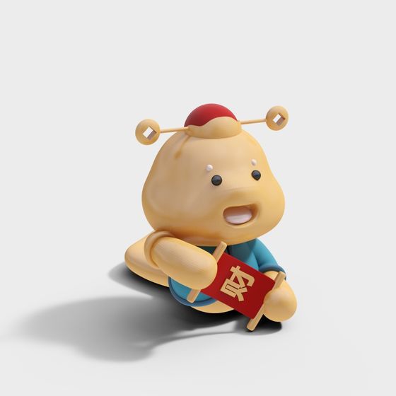 Caishen Baby 3D model - Low Poly Art Style