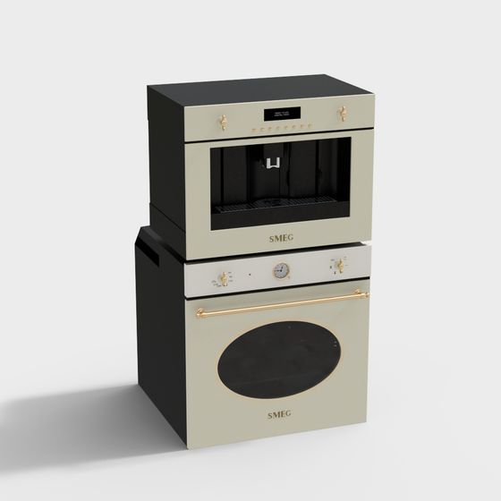 SMEG Dual Appliance 3D model - Stylish Kitchen Design
