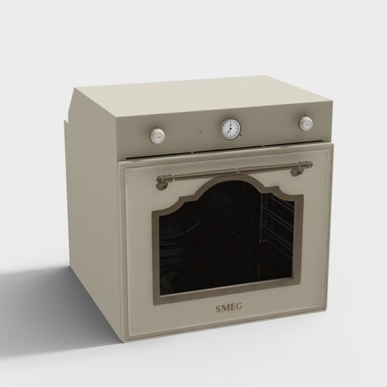 Retro SMEG Oven 3D Model for Kitchen Design