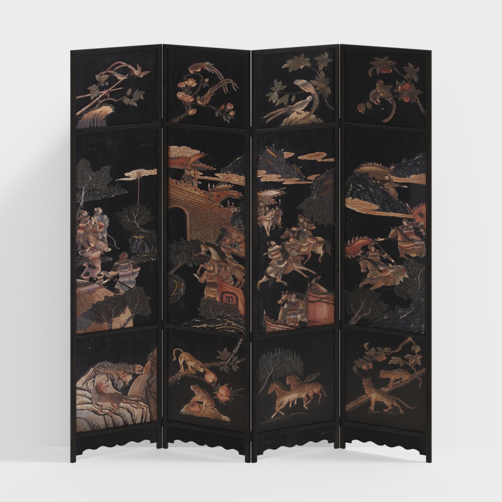 法式復古折疊屏風