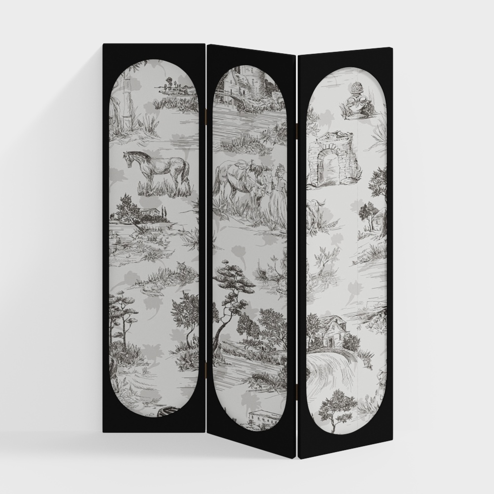 หน้าจอพับสไตล์จีนใหม่