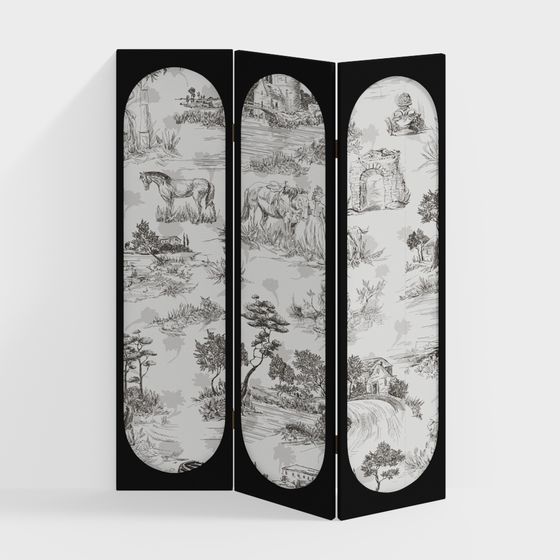 หน้าจอพับสไตล์จีนใหม่