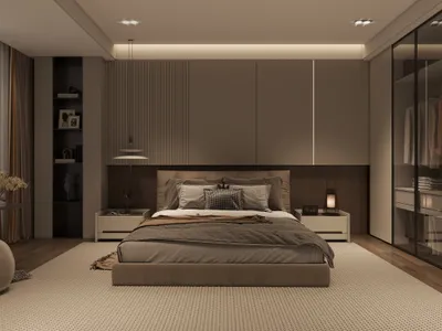 Modern Minimalist Bedroom with Warm Touches