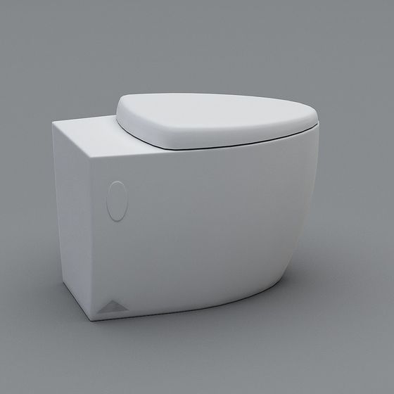 Elegant White Jaquar Commode 3D Model