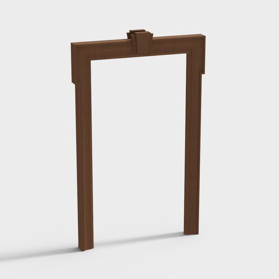Chic Low-Poly Door Frame 3D model for Creative Projects