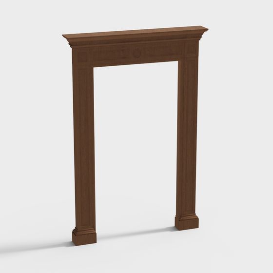 Sophisticated Low-Poly Door Frame 3D model