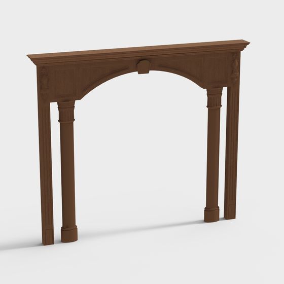 Elegant Roman Column Arch 3D model