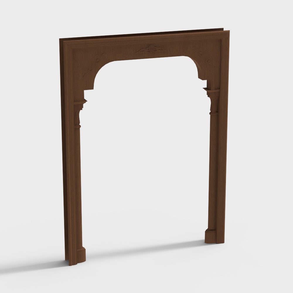 Elegant Archway 3D Model – Classic Wood Design