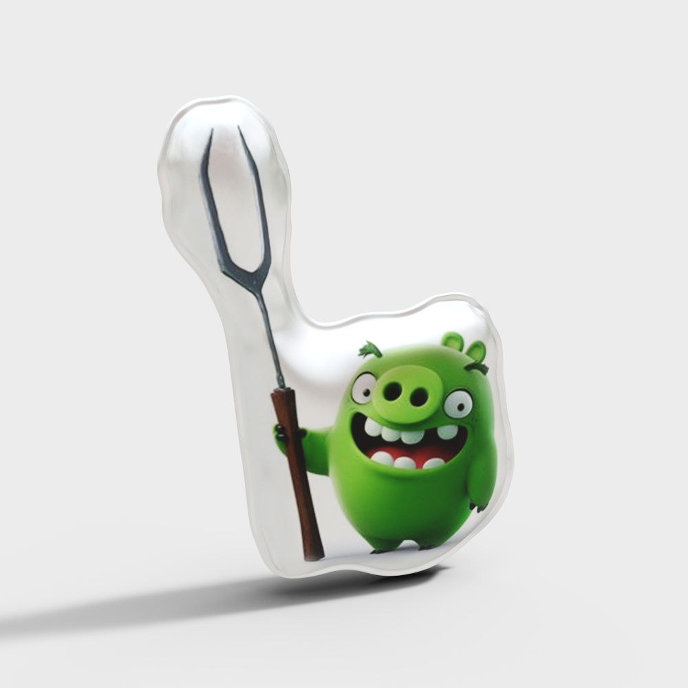 Charming Angry Pig Low-Poly 3D Model