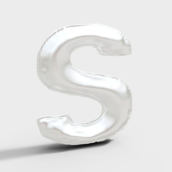 Stylish Letter S 3D Model for Creative Projects