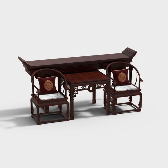 Combinazione di Sedia Principale della Sala Centrale e Tavolino