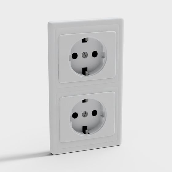 Double Outlet 3D model for Modern Homes
