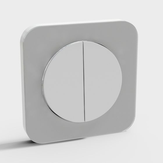 Minimalist Square Switch Panel 3D model