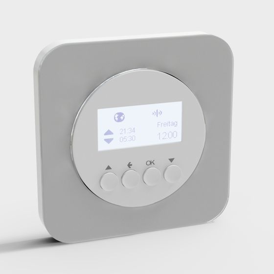 Smart Thermostat 3D model for Modern Design