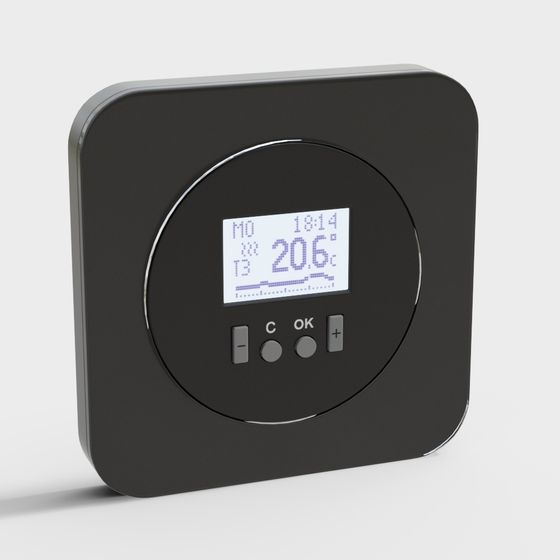 Minimalist Smart Thermostat 3D model