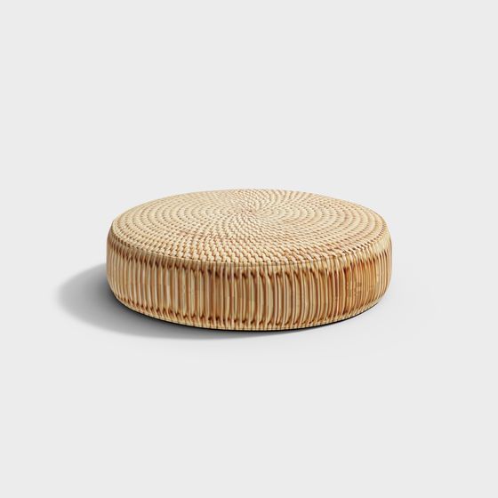 Round Rattan Cushion 3D model