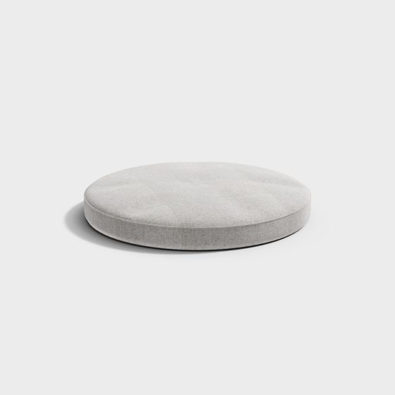 Minimalist Round Cushion 3D model for Modern Interiors