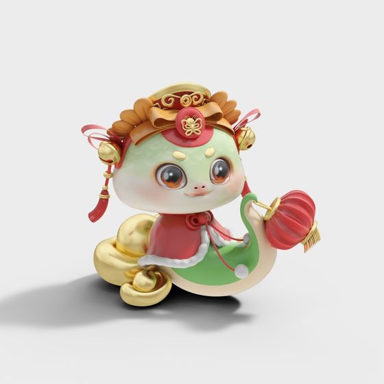 Festive Monkey 3D model for Cultural Celebrations