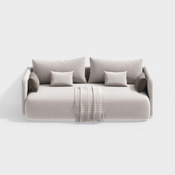 Cozy Comfort Low-Poly Sofa 3D model