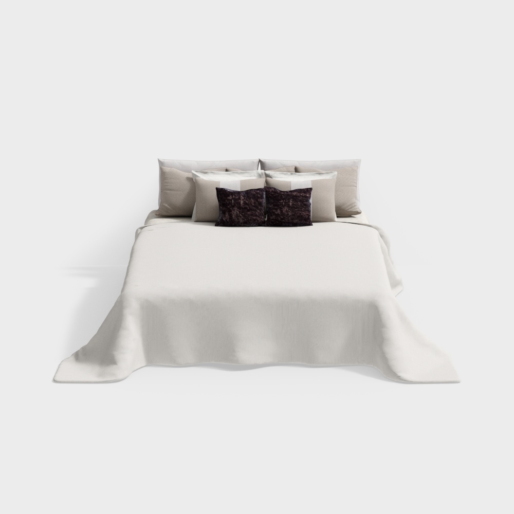 Modernes minimalistisches Doppelbett