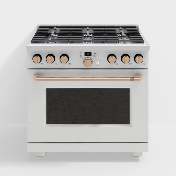 Elegant Low-Poly Gas Stove 3D Model