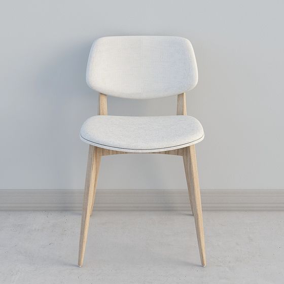 Nordic Style Dining Chair 3D model