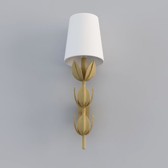 Elegant Low-Poly Wall Lamp 3D model