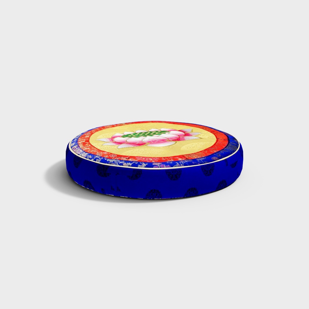 Lotus Round Cushion 3D model