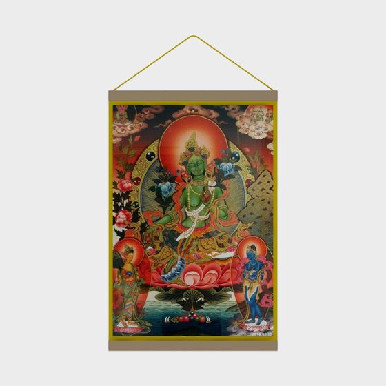 Green Tara Buddha Statue 3D model for Creative Projects