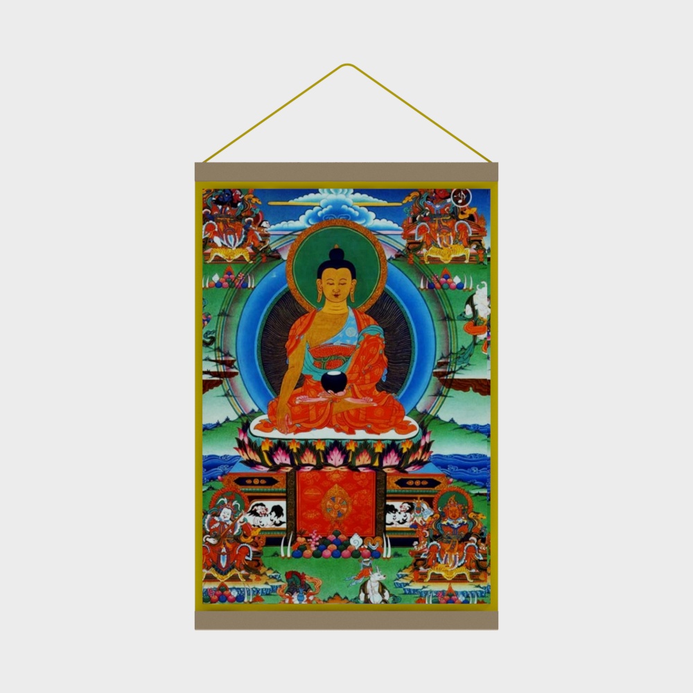 Hanging Painting of Buddha Statue for Buddha Hall
