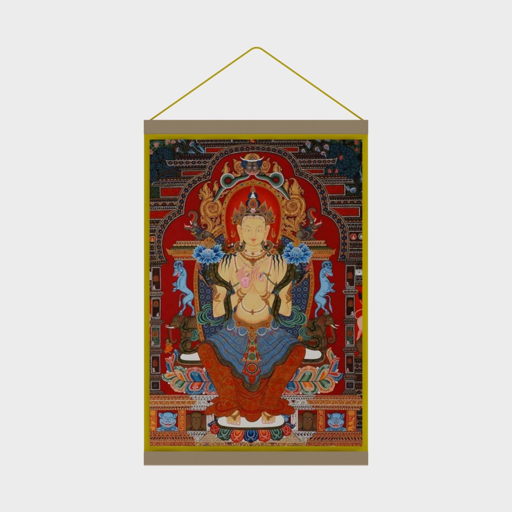 Hanging Painting of Buddha Statue for Buddha Hall