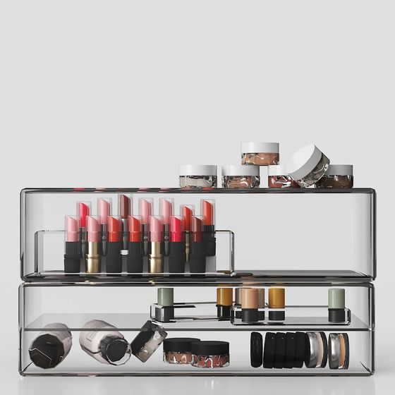 Elegant Makeup Organizer 3D model