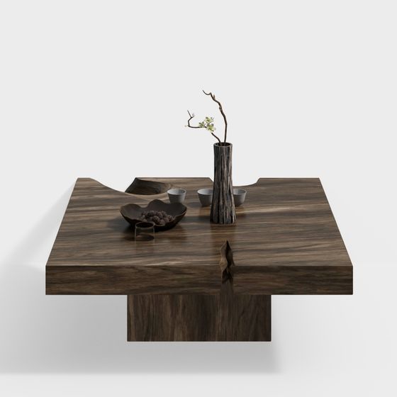 Natural Elegance Tea Table 3D model for Creative Spaces