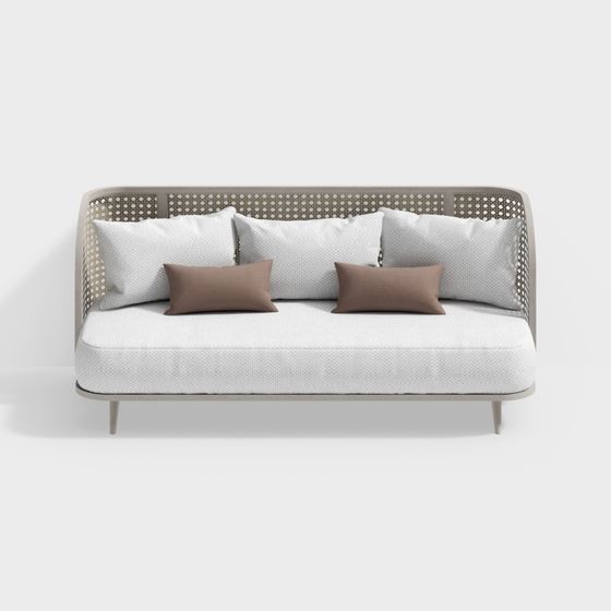 Stylish Low-Polygon Sofa 3D model for Modern Spaces