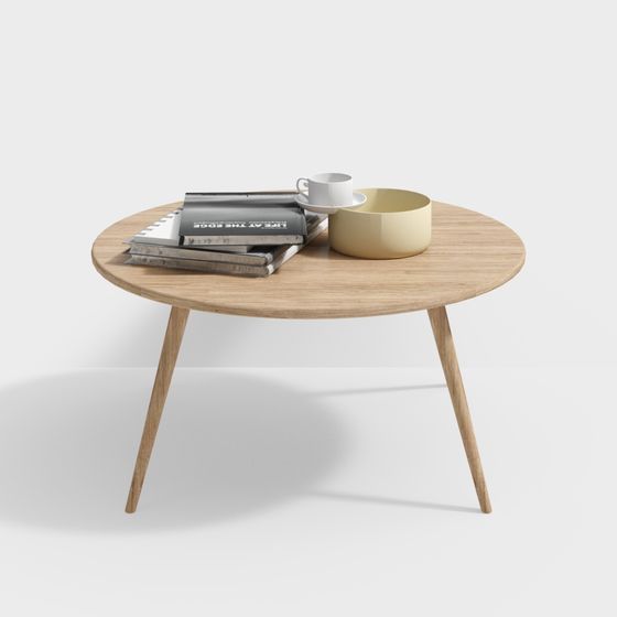 Stylish Low-Poly Round Table 3D model