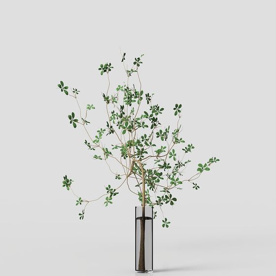 Lively Low-Poly 3D Plant Model