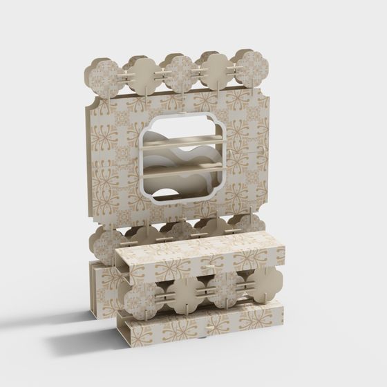 Cloud Pattern Display Stand 3D model