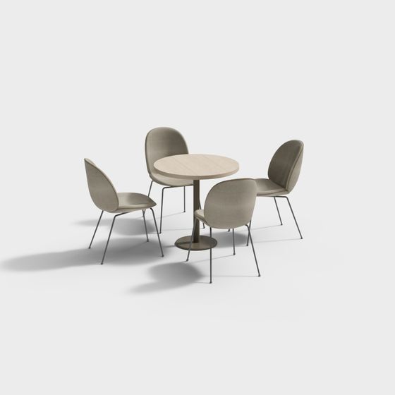 Urban Gathering Dining Table and Chairs 3D model