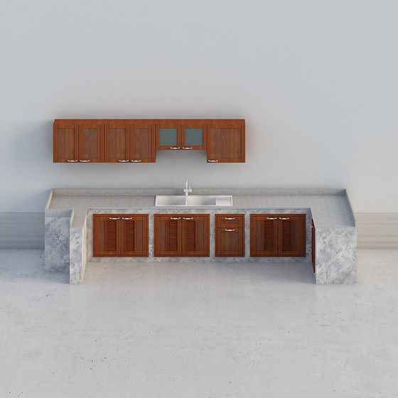 Urban Kitchen 3D model - Modern Minimalist Design