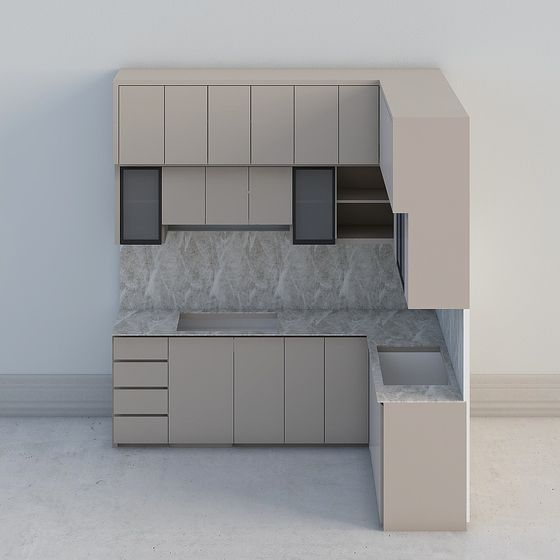 City Corner Bookshelf 3D model