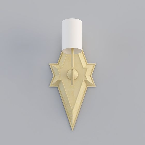 Golden Wall Sconce II 3D Model for Luxurious Lighting